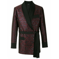 Dolce & Gabbana Blazer brocado com faixa - Vermelho