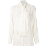 Dolce & Gabbana Blusa com lenço de franjas - Branco