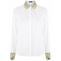 Dolce & Gabbana Camisa bordada com paetê - Branco