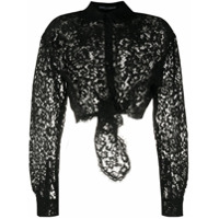 Dolce & Gabbana Camisa de renda translúcida - Preto