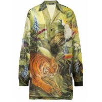 Dolce & Gabbana Camisa oversized com estampa de selva - Verde