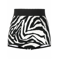 Dolce & Gabbana Short com estampa de zebra - Preto
