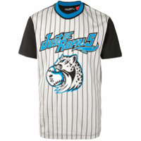 Dolce & Gabbana striped baseball T-shirt - Cinza