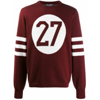 Dolce & Gabbana Suéter 27 listrado de tricô - Vermelho