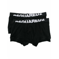 Dsquared2 Conjunto de cuecas boxer com logo - Preto