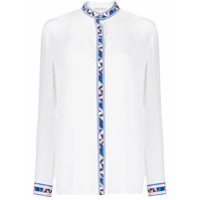Emilio Pucci Camisa de seda com estampa geométrica - Branco