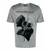 Emporio Armani graphic-print T-shirt - Cinza