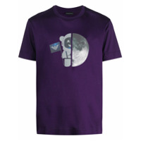 Emporio Armani space-print jersey t-shirt - Roxo