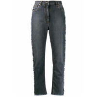 Etro Calça jeans com listra e paisley - Cinza