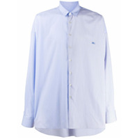 Etro Camisa mangas longas com listras contrastantes - Azul