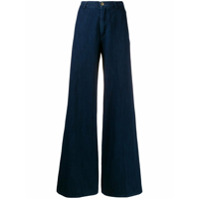 Forte Forte Calça jeans pantalona cintura alta - Azul