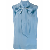 Givenchy Blusa com amarração na gola - Azul