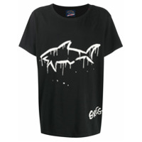 Greg Lauren X Paul & Shark shark print T-shirt - Preto