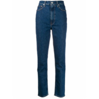 Helmut Lang Calça jeans slim cintura alta - Azul