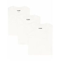 Jil Sander Kit 3 camisetas de algodão - Branco