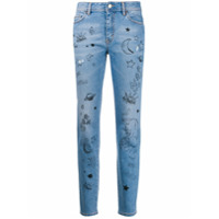 Just Cavalli Calça jeans com estampa gráfica - Azul