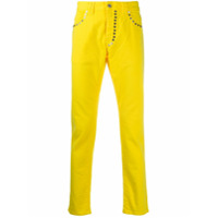 Just Cavalli Just-fit studded slim-fit jeans - Amarelo