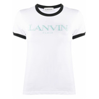 LANVIN logo-embroidered short-sleeve T-shirt - Branco