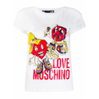 Love Moschino Camiseta Peace Love Doll - Branco