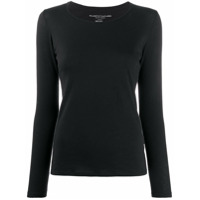 Majestic Filatures long sleeved round-neck top - Preto