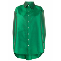 Matthew Adams Dolan Camisa oversized de cetim - Verde