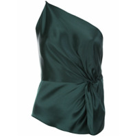 Michelle Mason Blusa de seda com detalhe de nó - Verde
