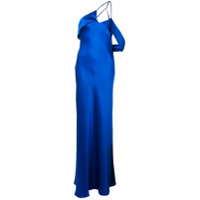 Michelle Mason Vestido de festa com manga drapeada - Azul