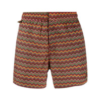 Missoni chevron pattern swimming shorts - Vermelho