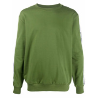 Moschino logo-tape long-sleeve sweatshirt - Verde