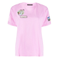 Mr & Mrs Italy Camisa com patch bordado - Rosa