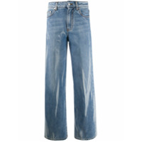 MSGM bleach-effect straight leg jeans - Azul