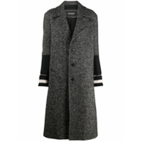Neil Barrett stripe-detail mid-length coat - Preto