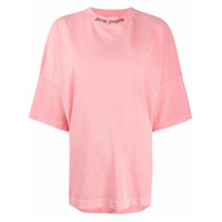 Palm Angels logo-print oversized T-shirt - Rosa