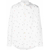 Paul Smith Camisa de algodão com estampa de besouro - Branco