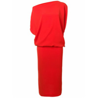 Poiret Vestido assimétrico drapeado - Vermelho