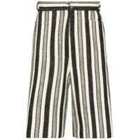 Pronounce stripe-pattern Bermuda shorts - Estampado