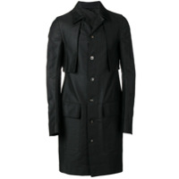 Rick Owens Trench coat com efeito encerado - Preto
