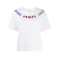 Sandro Paris Camiseta Here comes Love - Branco