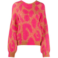 Stella McCartney leopard-pattern knitted jumper - Rosa