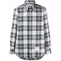 Thom Browne Camisa com estampa xadrez - Cinza