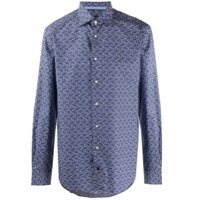 Tommy Hilfiger Camisa com estampa gráfica - Azul