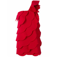 Valentino Vestido curto em crepe de lã - Vermelho