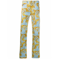 Versace Jeans Couture Baroque straight-leg jeans - Azul