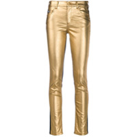 Versace Jeans Couture Calça jeans skinny bicolor - Dourado