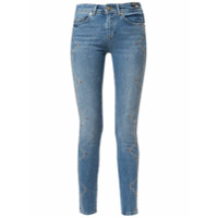 Versace Jeans Couture Calça jeans skinny com aplicações - Azul