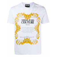 Versace Jeans Couture Camiseta com estampa barroca de logo - Branco
