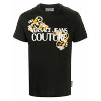 Versace Jeans Couture Logo Baroque-print cotton T-shirt - Preto