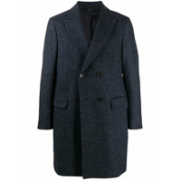 Z Zegna checked double-breasted coat - Azul