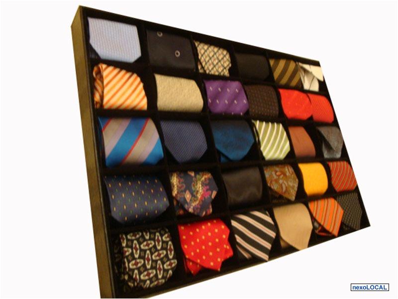 capa Couro Luxo 30 Gravatas Closet Gaveta Terno Camisa -