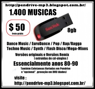 PENDRIVE:;EURODANCE, TECHNO, POP..ETC..( HITS) - Ponta